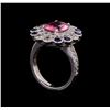 Image 4 : 14KT White Gold 2.24 ctw Tourmaline, Sapphire and Diamond Ring