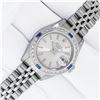 Image 2 : Rolex Stainless Steel Quickset Silver Index Diamond And Sapphire Date Watch 26MM