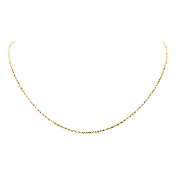 Twenty Inch Rope Chain - 14KT Yellow Gold