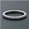 Image 2 : 14K White Gold 0.17 ctw F VS1 Shared Prong Set Diamond 1.90mm Stackable Band Rin