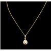 Image 2 : 1.37 ctw Diamond Pendant With Chain - 14KT Yellow Gold