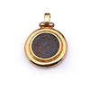 Image 1 : Heavy 18K Yellow Gold Pendant With Rubies & Imperial Roman Copper Coin