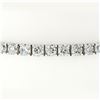 Image 2 : 18k White Gold 12.21 ctw 37 Round Large Diamond Line Tennis Statement Bracelet