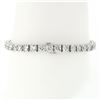 Image 3 : 18k White Gold 12.21 ctw 37 Round Large Diamond Line Tennis Statement Bracelet