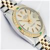 Image 9 : Rolex Mens Two Tone Silver Index And Diamond Emerald Datejust 36MM