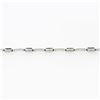Image 6 : 14k White Gold Bezel Set Oval Colored Gemstone Dual Twisted Cable Necklace 16.5"