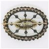 Image 3 : Antique Georgian 14K Gold Silver Old Rose European Cut Diamond Pearl Pin Brooch