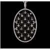 Image 2 : 14KT White Gold 1.47 ctw Diamond Pendant With Chain