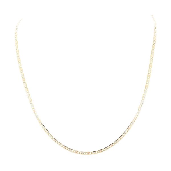 24 Inch Valentino Chain - 14KT Yellow, Rose, and White Gold