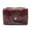 Image 1 : Chanel Brown Crocodile Leather CC Envelope Single Flap Shoulder Bag