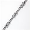 Image 8 : Fancy 14K White Gold 0.72 ctw Diamond Section & Triple Twisted Wire Link Bracele