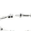 Image 7 : 18K White Gold 7" 1.50 ctw Floral Diamond Cluster & Marquise Bar Link Bracelet