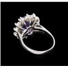 Image 3 : 14KT White Gold 3.80 ctw Tanzanite and Diamond Ring