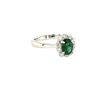 Image 2 : 14KT White Gold 1.08 ctw Emerald and Diamond Ring