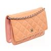 Image 2 : Chanel Pink Patent Leather Wallet on Chain Crossbody Bag