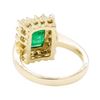 Image 3 : 2.90 ctw Emerald and Diamond Ring - 14KT Yellow Gold