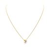 Image 1 : 0.08 ctw Diamond and Pearl Pendant with Chain - 18KT Yellow Gold