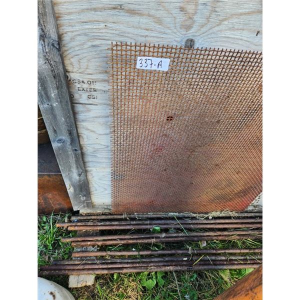 9pcs 3/4" x 67" sucker rod 1pc wire mesh 28"x39"