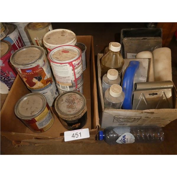 misc paint, rollers, trays, etc