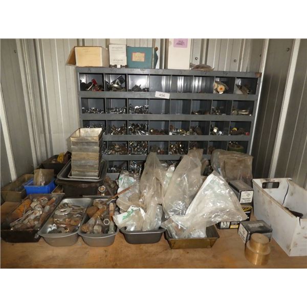 metal bin organizer w/ contents