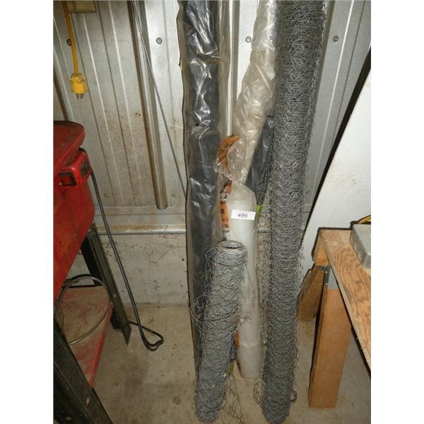 chicken wire, plastic rolls