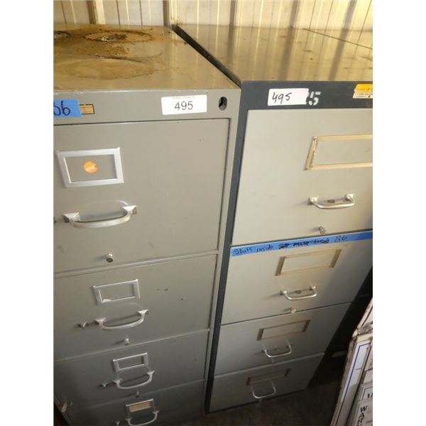 metal 4-drawer filing cabinets no contents