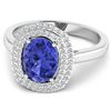 Image 3 : 14KT White Gold 1.41ct Tanzanite and Diamond Ring