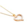 Image 2 : Plated 18KT Yellow Gold Diamond Heart Pendant with Chain
