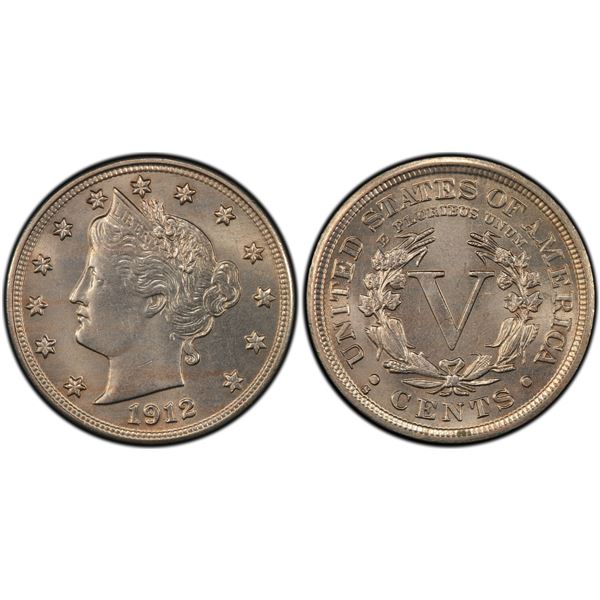 1912-S Liberty V Nickel PCGS MS64