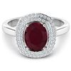 Image 1 : 14KT White Gold 2.30ct Ruby and Diamond Ring