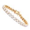 Image 1 : Plated 18KT Yellow Gold Diamond Bracelet