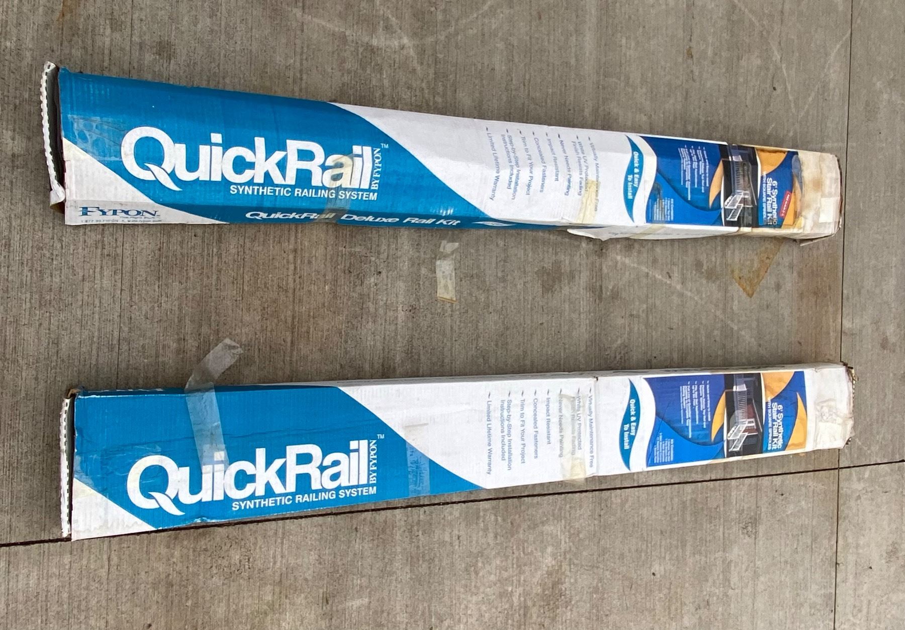 Quick Railing Systems QUICKRAIL SYNTHETIC RAILING SYSTEMS, NIB, LOT OF 2