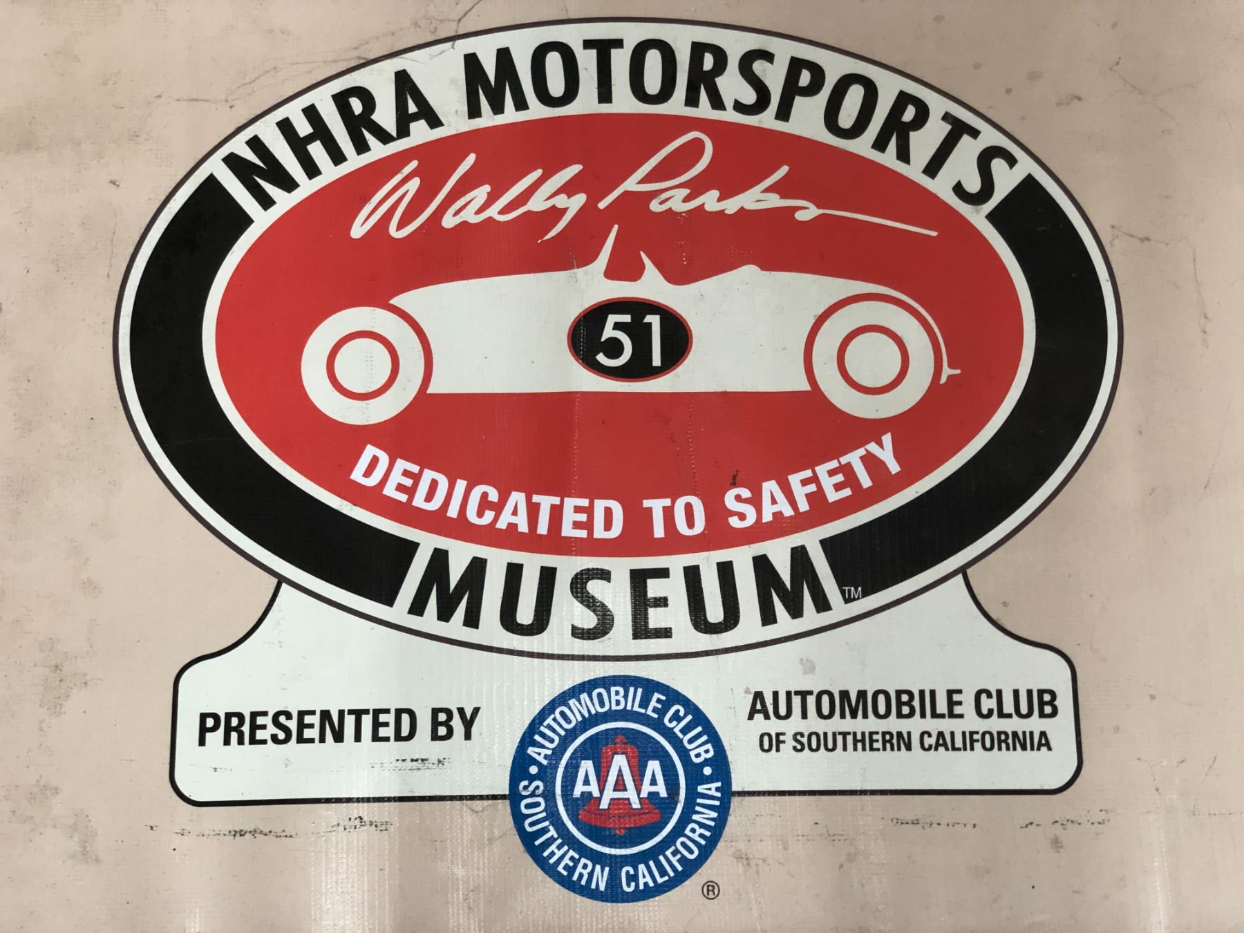 RARE Original 'NHRA Motorsport (Wally Parks)' Drag racing banner - Ca ...