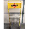 Image 2 : RARE Pennzoil Bottle rack w/casters - Ca. 1970s - approx. 48in x 20in