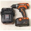 Image 2 : Group of 2 drills - includes Ridgid R860054 18 Volt Lithium-Ion Brushless Cordless drill driver & Sk