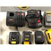 Image 3 : Large group of assorted batteries and battery chargers for tools