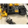 Image 5 : Large group of assorted batteries and battery chargers for tools