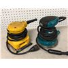 Image 1 : Group of 2 assorted sanders - includes Dewalt palm grip sander - model DW411 & Makita BO5030 Random 