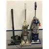 Image 1 : Group of 2 vacuums & misc attachments - includes Shark navigator swivel plus & WindTunnel Air Sprint