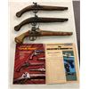 Image 1 : Group of 3 replica pistols (Crica 1800) & collector's armoury magazine