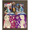 Image 4 : Bin of assorted Frozen movie posters & items - includes light-up melody microphone / NEW wood puzzle