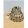 Image 4 : Vintage Capiz Shell Lamp Shade / Fixture - Approx: 11"T 14.5"W (see all photos)