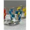 Image 2 : 4 Vintage Chess Theme Rocks Glasses Barware - approx: 3.5"T