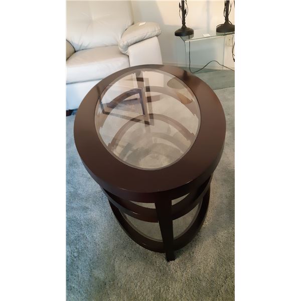 Glass & Wood Coffee Table A