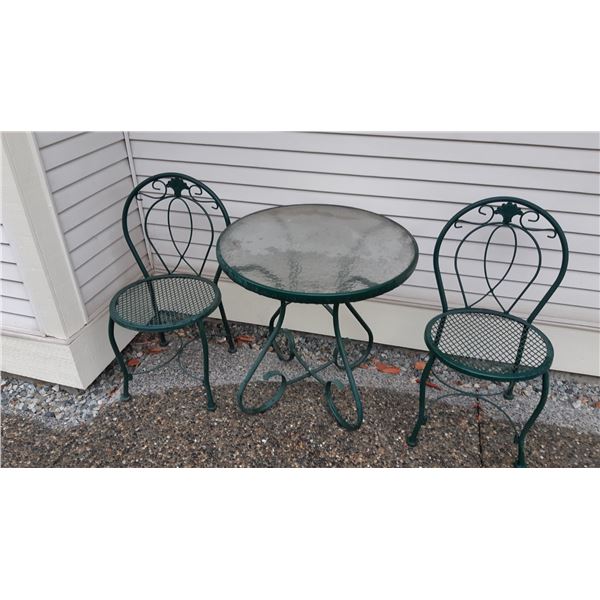 Outdoor Metal Table, Chairs