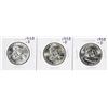 Image 1 : Lot of (3) 1958-D Franklin Half Dollar Coins