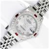 Image 2 : Rolex Ladies Stainless Steel Gray Roman Ruby and Diamond Datejust Wristwatch