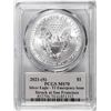 Image 2 : 2021-(S) Ty. 1 $1 American Silver Eagle Coin PCGS MS70 Cleveland Signed San Francisco