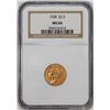 Image 1 : 1928 $2 1/2 Indian Head Quarter Eagle Gold Coin NGC MS64