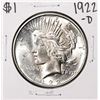 Image 1 : 1922-D $1 Peace Silver Dollar Coin